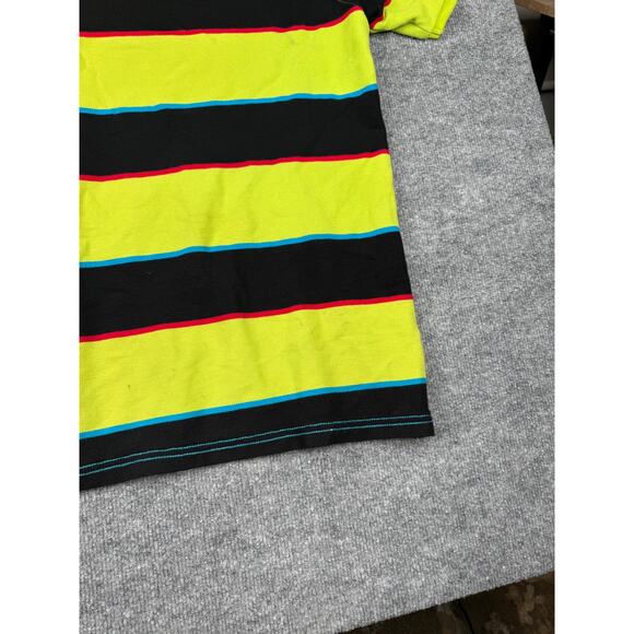 COOGI Vtg Embroidered Crest Shirt Mens XL Stripe Collared Polo Y2K Hip Hop - Picture 11 of 16